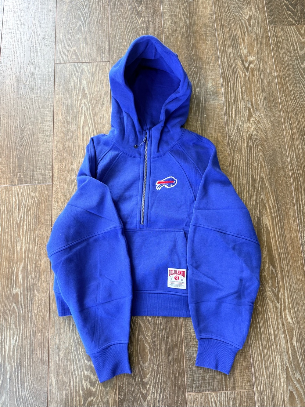Lululemon College Cobalt Buffalo Bills Scuba Oversized Half Zip Hoodie XS